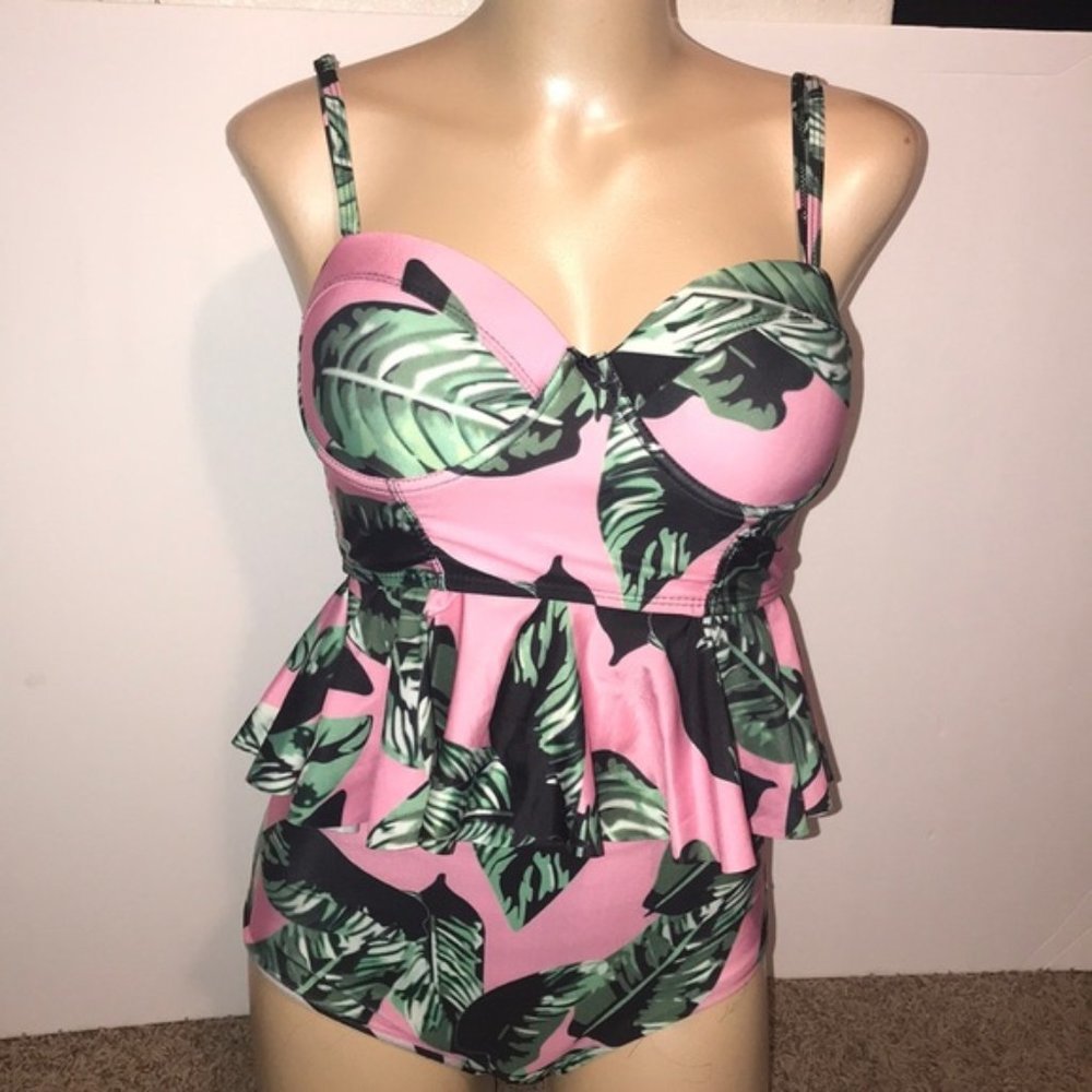 Big Leave Double-sided High waisted Bikini